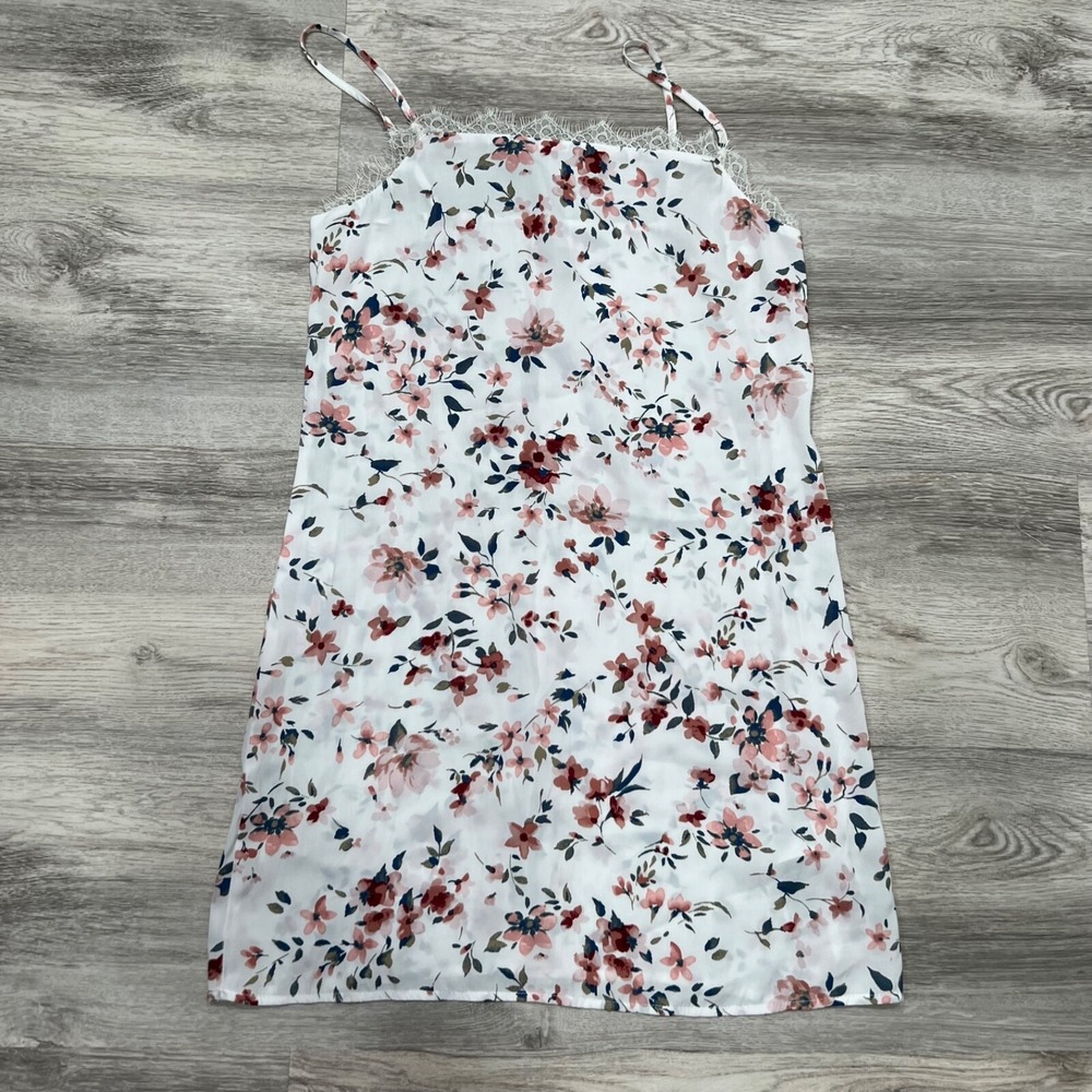 Hollister Slip Dress Size Small Lace Trim‎ Floral Strappy Y2K